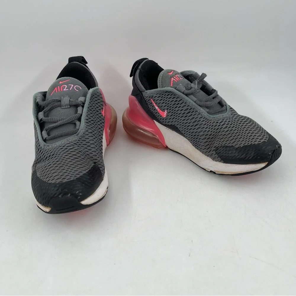 Nike Girl’s Size 11.5C Nike Air Max 270 Smoke Grey Hyper Pink Sneakers Shoes